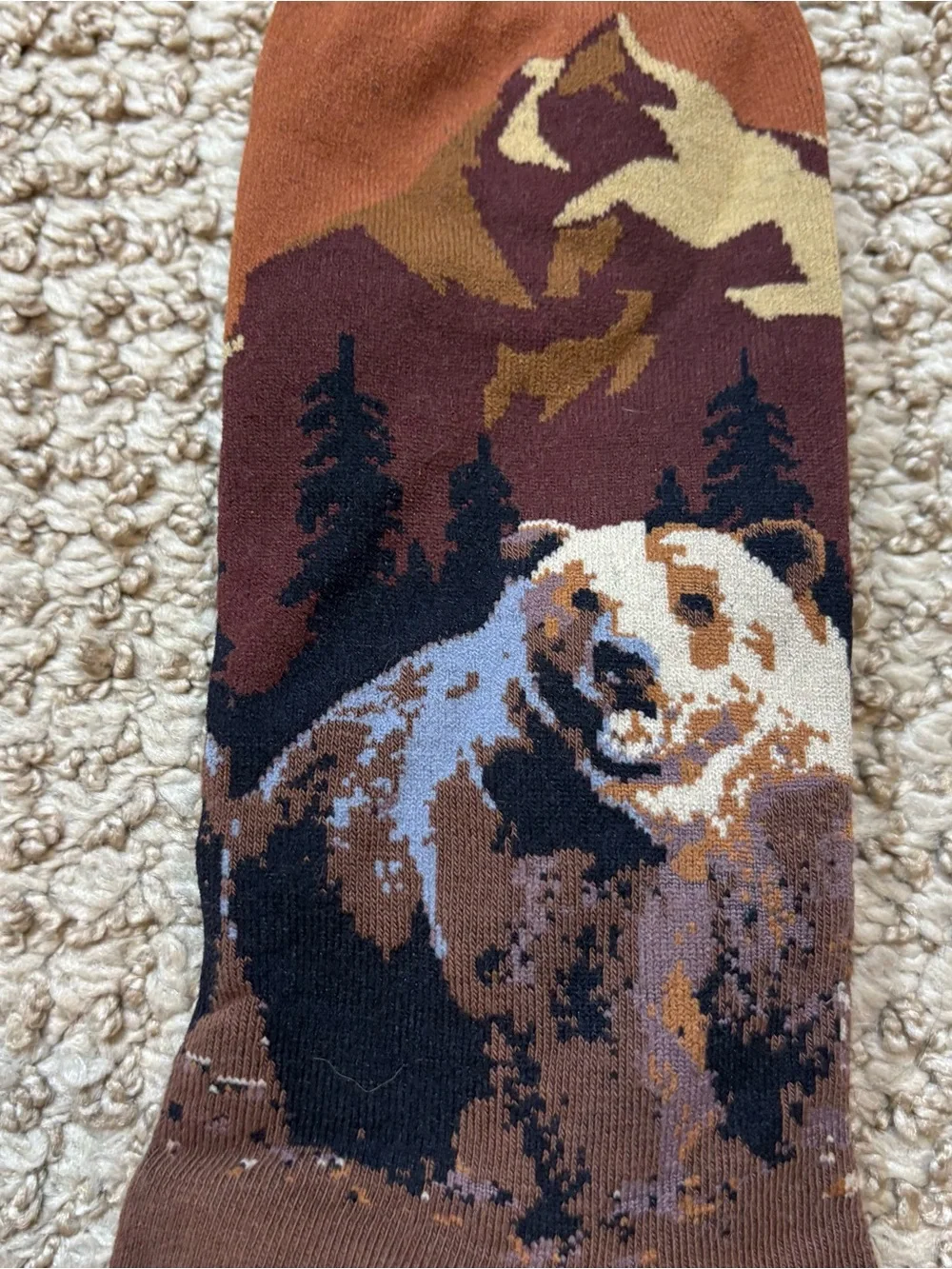 Brand new with Tags Ace Brand Grizzly Bear Graphic Socks Size Adult Large